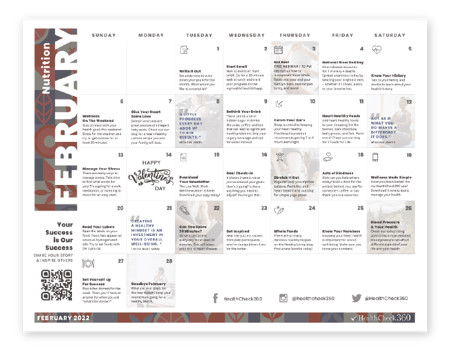 February 2022 Well being Calendar