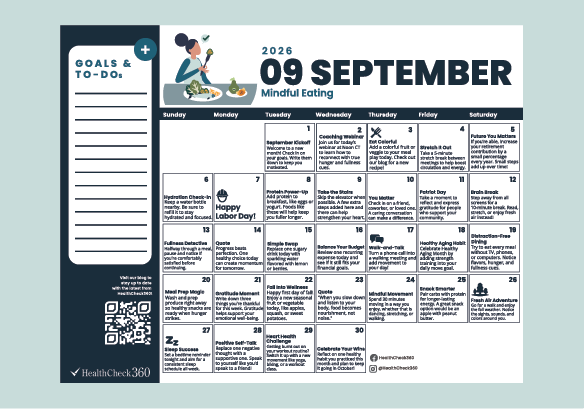 September Calendar myHC360+ social