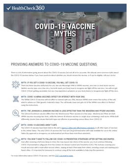 COVID-19 Vaccine Myths One Pager