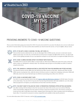 COVID-19 Vaccine Myths One Pager