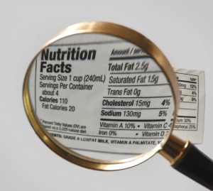 Magnified Nutrition Label