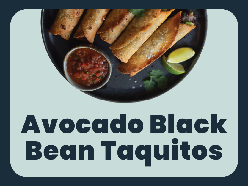 Avocado Black Bean Taquitos
