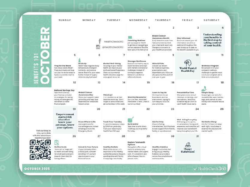 [Free Download] October 2025 Well-Being Calendar