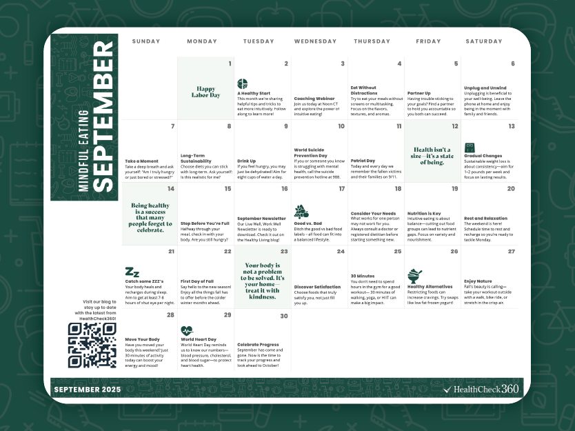 Free Resource: September 2025 Well-Being Calendar