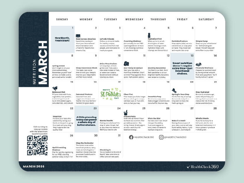 [Free Download] March 2026 Well-Being Calendar
