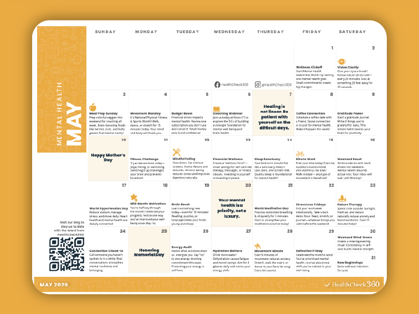 [Free Download] May 2026 Well-Being Calendar