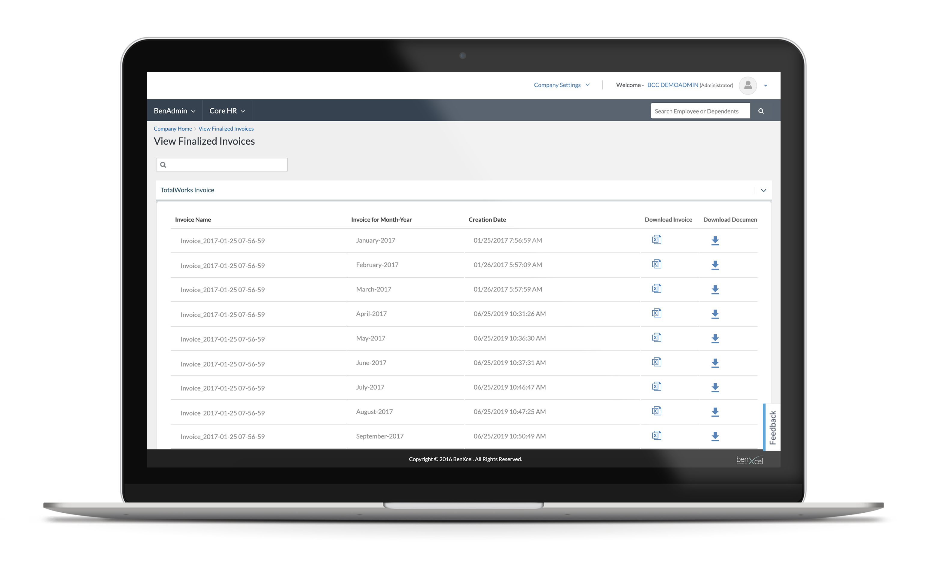 BCC-BenXcel-Invoicing