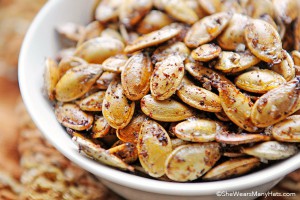 Spicy Toasted Pumpkin Seeds
