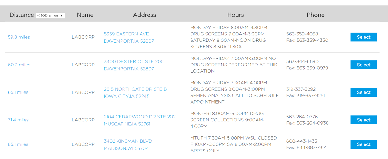 How do I register for an offsite LabCorp Screening?